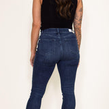 Judy Blue Mid Rise Classic Crinkle Ankle Skinny Jeans for Women