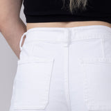 KanCan High Rise Crop Wide Jeans for Women in White
