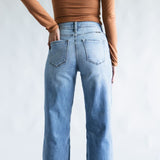 KanCan High Rise Crop Wide Leg Jeans for Women