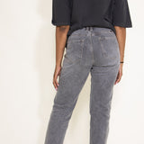 KanCan High Rise Mom Jeans for Women in Grey