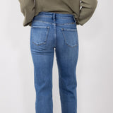 KanCan High Rise Dark Wash Clean Straight Jeans for Women