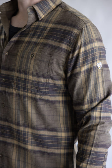 Kuhl Fugitive Flannel Shirt for Men in Roasted Barley