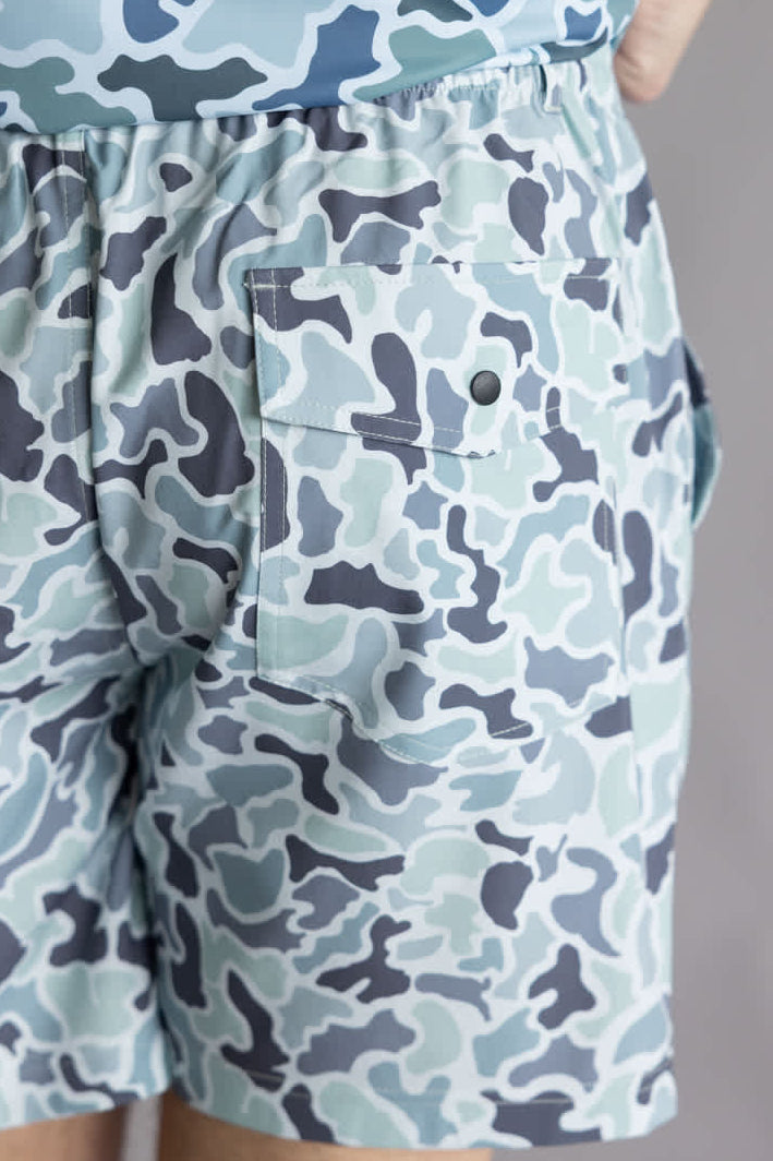 Local Boy Volley Hybrid Shorts for Men in Blue Camo | L1600002-LCL-BLUECAMO