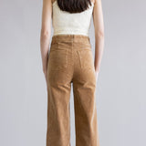 La Miel Mineral Wash Corduroy Pants for Women in Camel