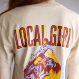 Local Girl Stay Wild T-Shirt for Women in Latte