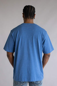 Carhartt Dearborn Loose Logo T-Shirt for Men in Dark Tranquil Blue