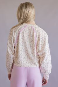 Simply Southern Lounge Pullover for Women in Blush Floral