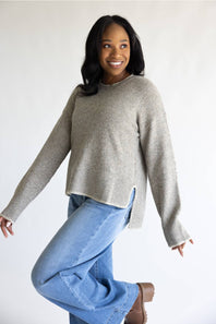 La Miel Whip Stitch Sweater for Women in Sandgrain