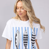Les Sardines Oversized T-Shirt for Women in White