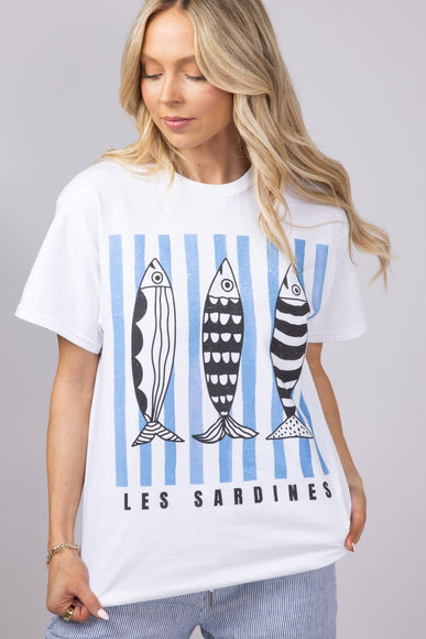 Les Sardines Oversized T-Shirt for Women in White