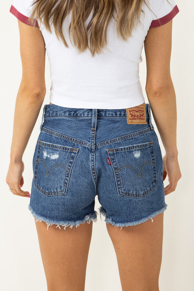 Levi’s 501 High Rise Dark Wash Denim Shorts for Women