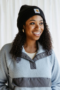 Carhartt Ribbed Knit Beanie for Women in Black