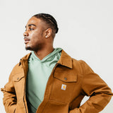 Carhartt Rugged Flex Relaxed Fit Duck Jacket for Men in Brown