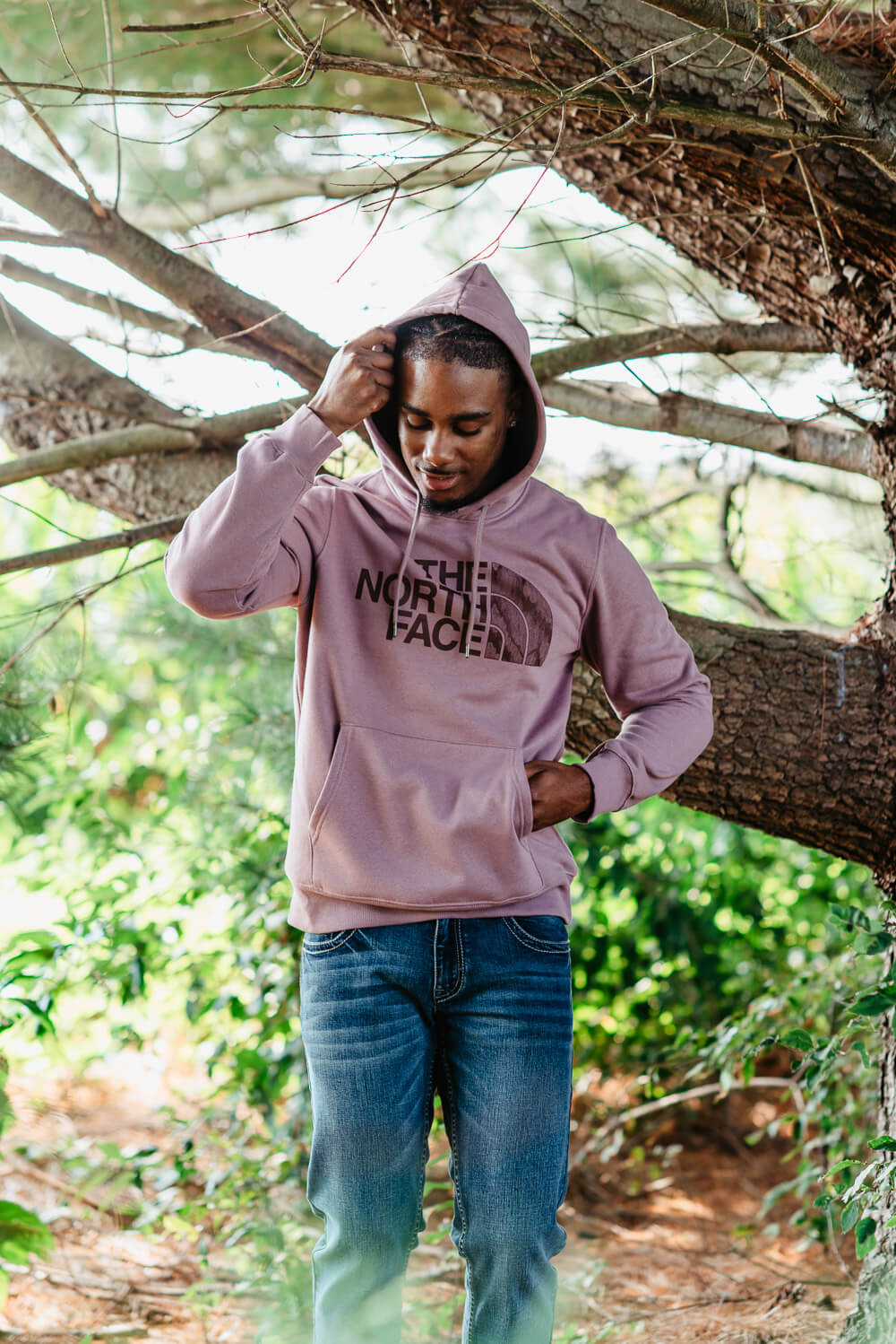 The North Face Half Dome Hoodie for Men in Purple