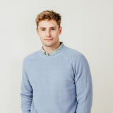 Weatherproof Vintage Stone Wash Crewneck Sweater for Men in Blue