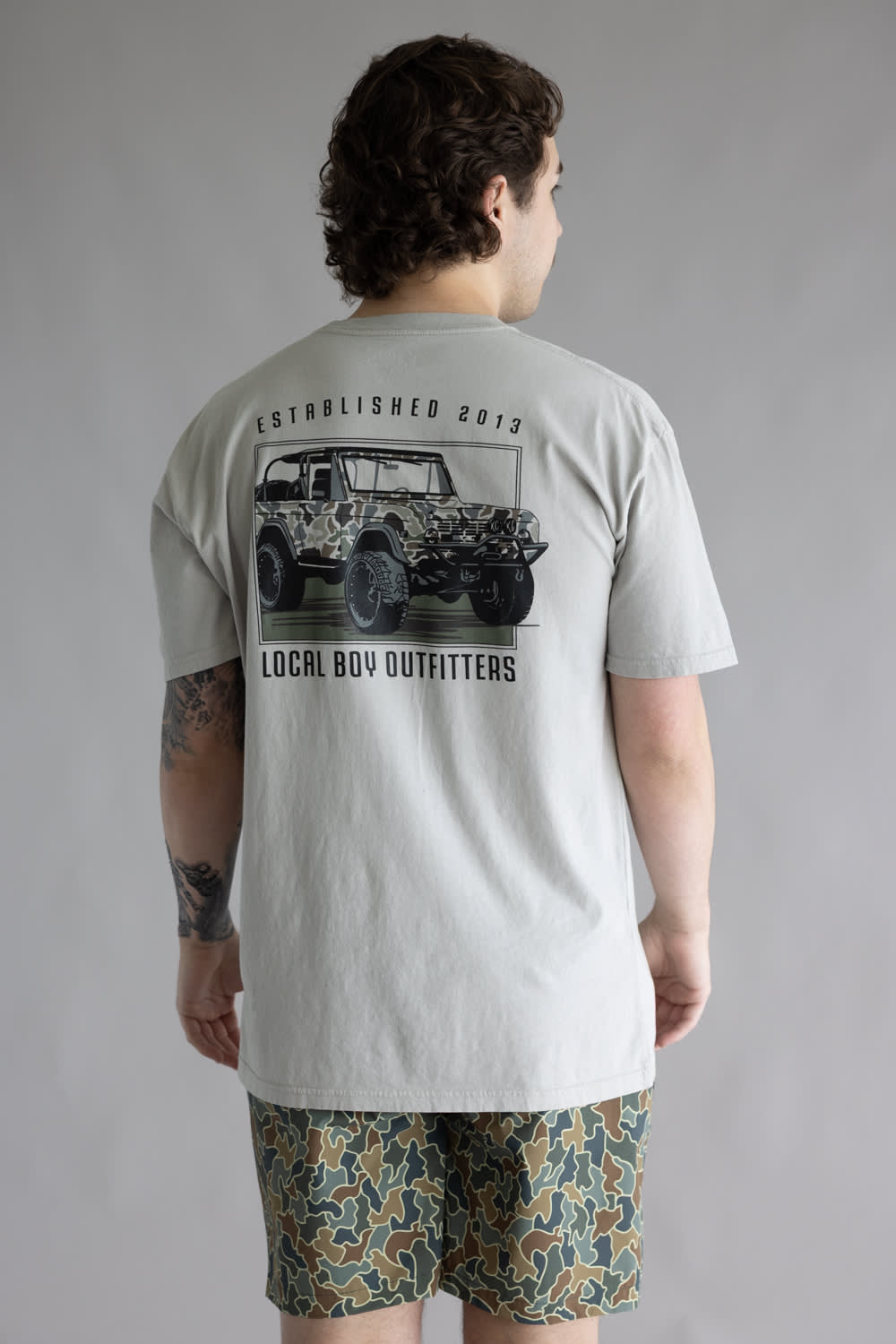 Local Boy Bronco T-Shirt for Men in Silver