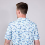 Local Boy Dirty Murtle Camo Polo Shirt for Men in Blue