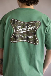 Local Boy High Badge T-Shirt for Men in Green