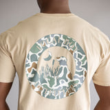 Local Boy Local Flage Bluff T-Shirt for Men in Latte Brown