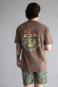 Local Boy Neon Duck T-Shirt for Men in Brown | L1000714-ESO-BROWN