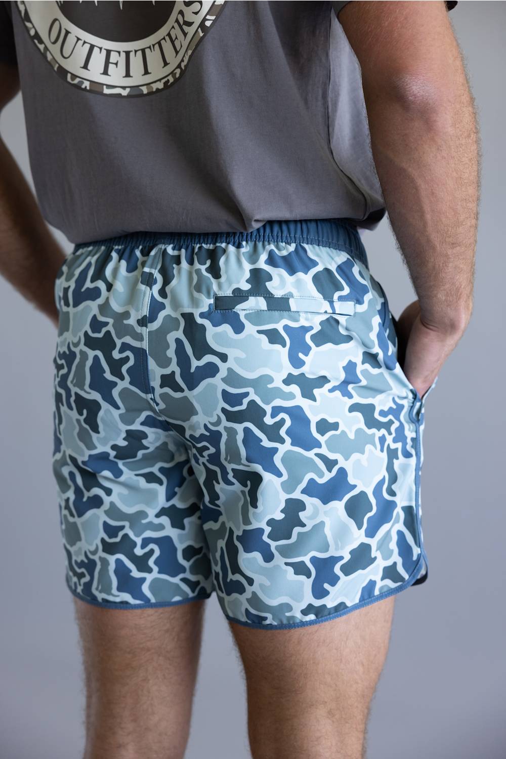 Local Boy Wando Swim Shorts for Men in Blue Camo