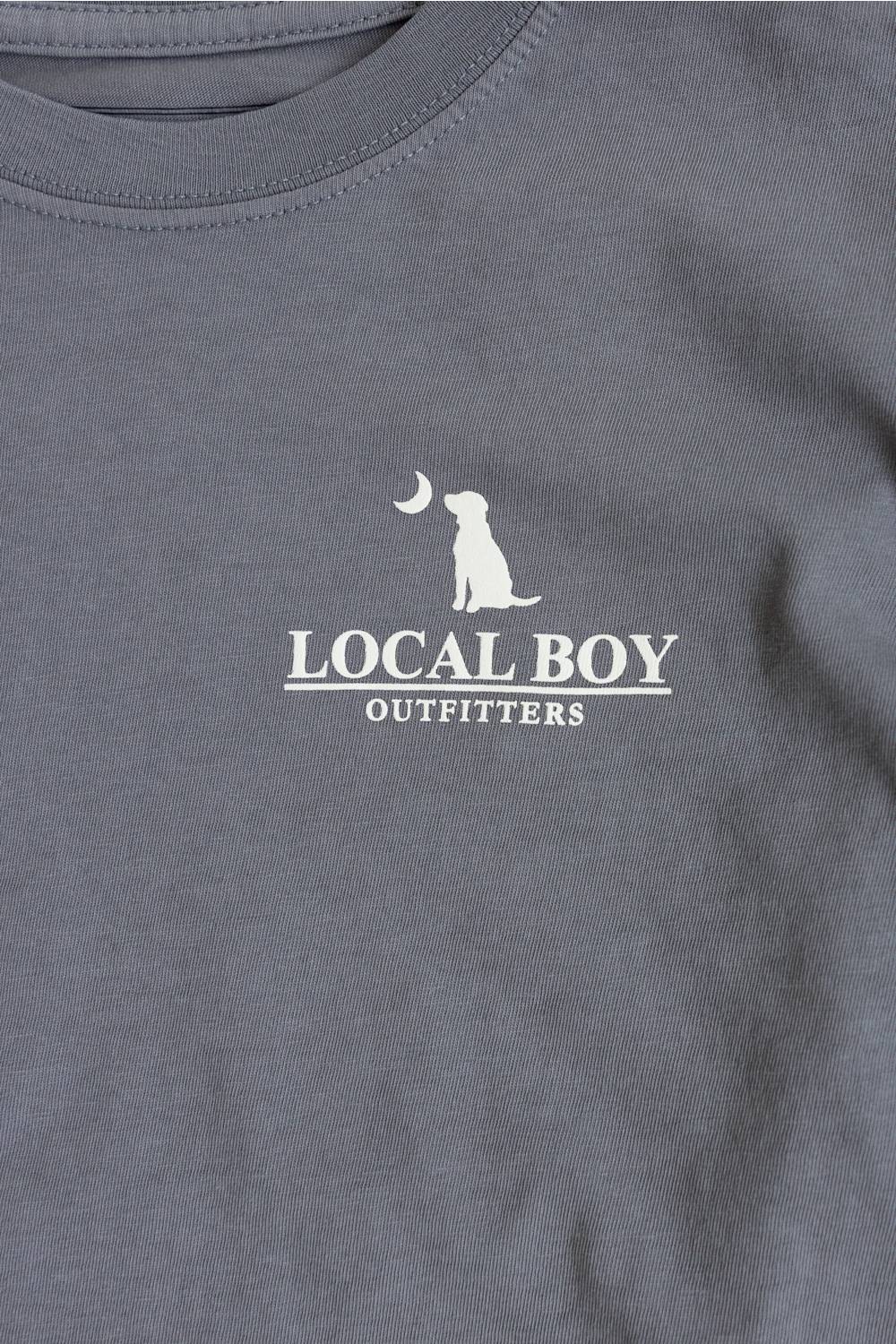 Local Boy Youth Brush Camo Long Sleeve T-Shirt for Boys in Dark Grey