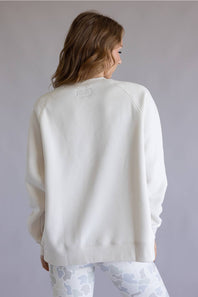 Local Girl Outfitters Crescent Crew Sweatshirt for Women in Ivory