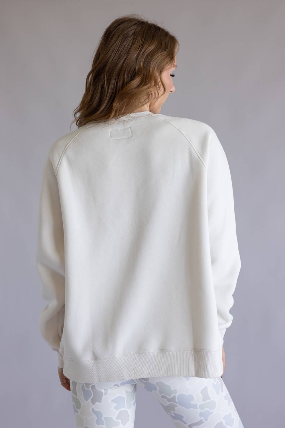 Local Girl Outfitters Crescent Crew Sweatshirt for Women in Ivory