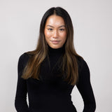 Long Sleeve Turtleneck Top for Women in Black