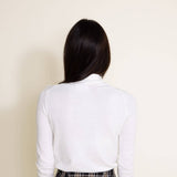 Love Tree Lightweight Turtleneck Sweater for Women in White