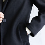 Love Tree One Button Long Coat for Women in Black