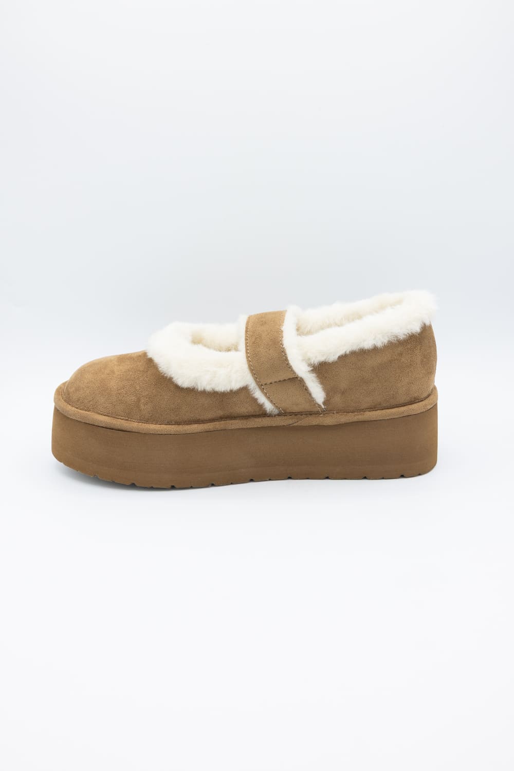 Madden Girl Platform Elena Mary Jane Slipper for Women in Latte