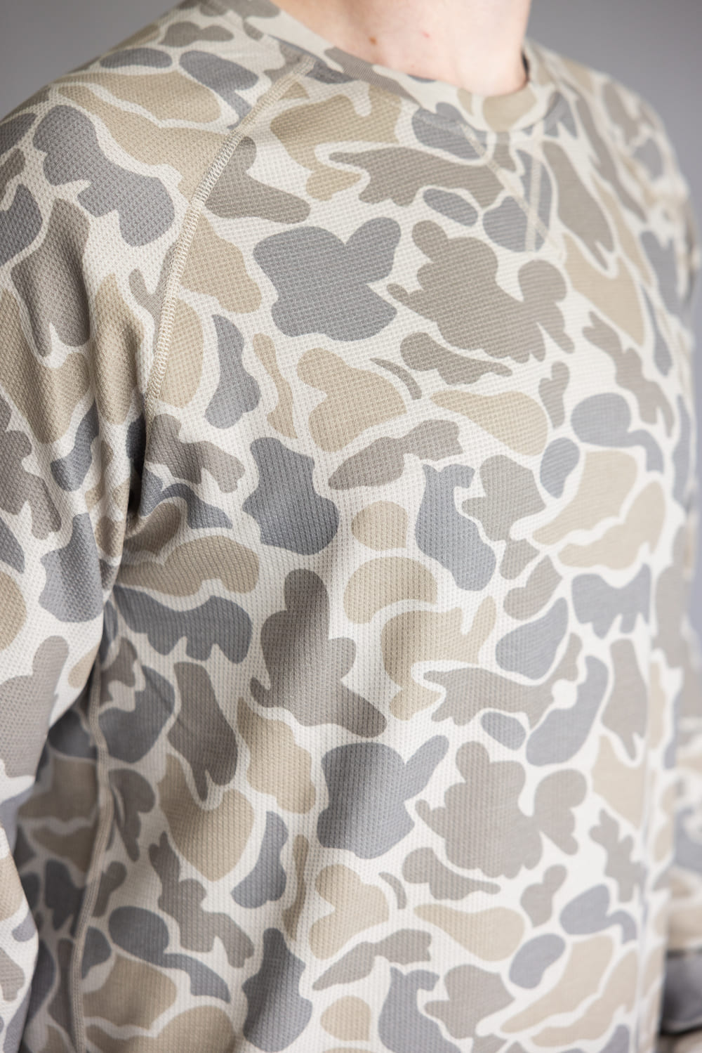 Marsh Wear Surfside Waffle Shirt for Men in Khaki Mallard Camo