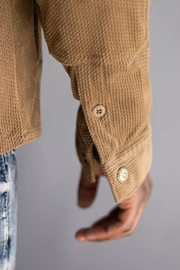 Marsh Wear Delano Cord Shacket for Men in Malt Ball