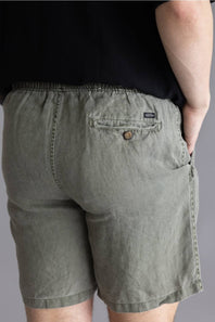 Industrie Marina Linen Shorts for Men in Shamrock