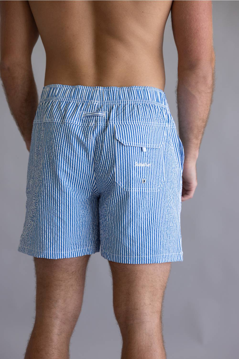 Industrie Coressia Swim Trunks for Men in Royal Blue Stripe | MST38507-ROYALBLUEWHITE