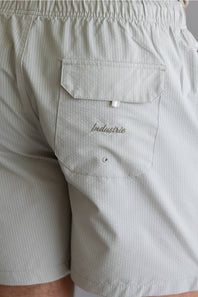 Industrie New Seersucker Swim Shorts for Men in Willow Green