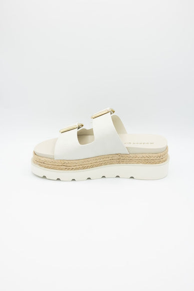 Madden Girl Mythical 2 Band Platform Sandal for Women in Bone