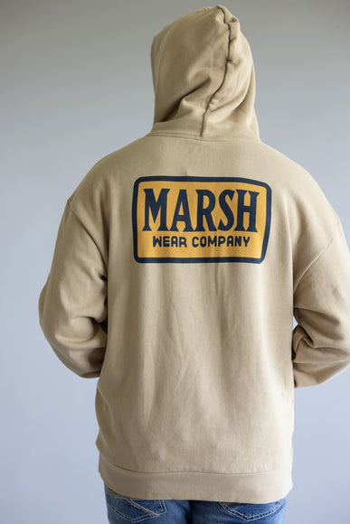 Marsh Wear Badge Hoodie for Men in Sandstone