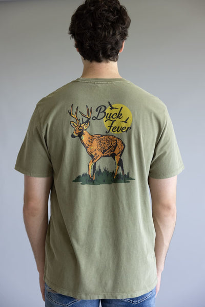 Marsh Wear Buck Fever T-Shirt for Men in Vintage Moss