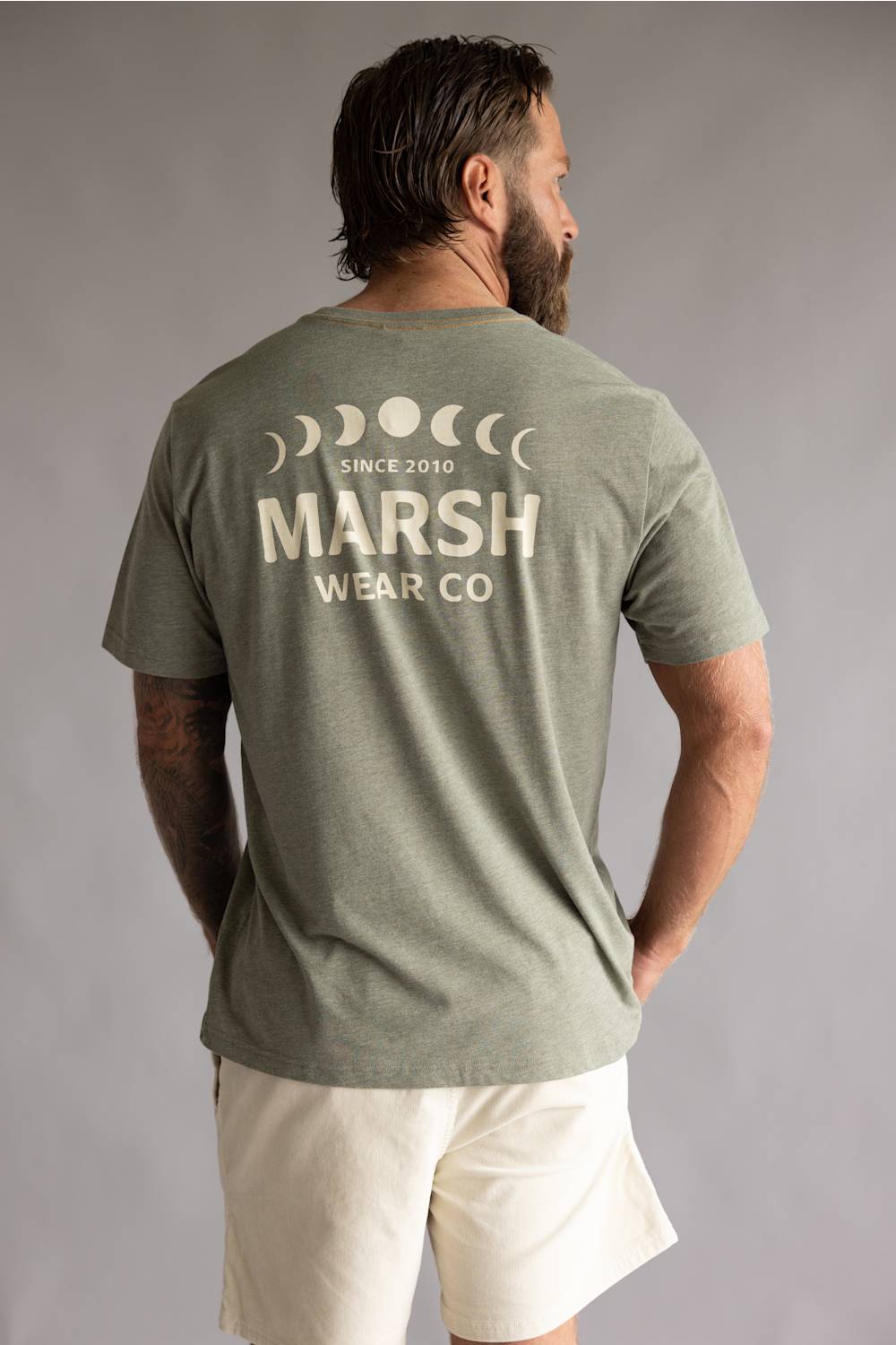 Marsh Wear Lunar T-Shirt for Men in Fossil Heather