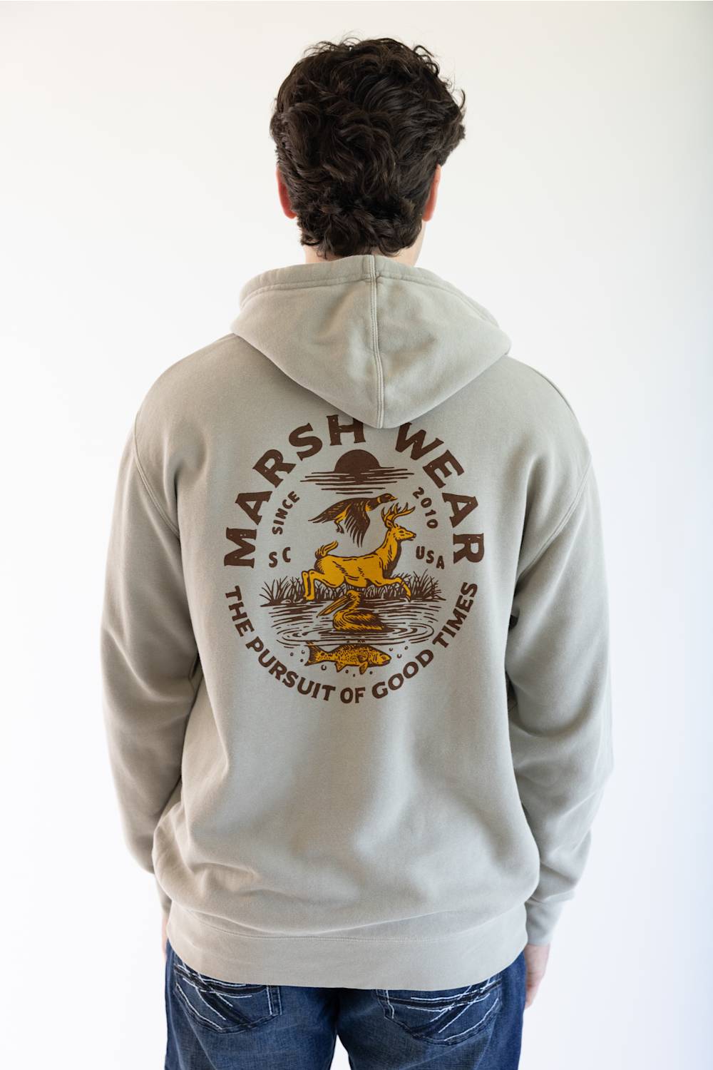 Marsh Wear Natural Resources Hoodie for Men in Cement | MWF1066-CMT-CEMENT
