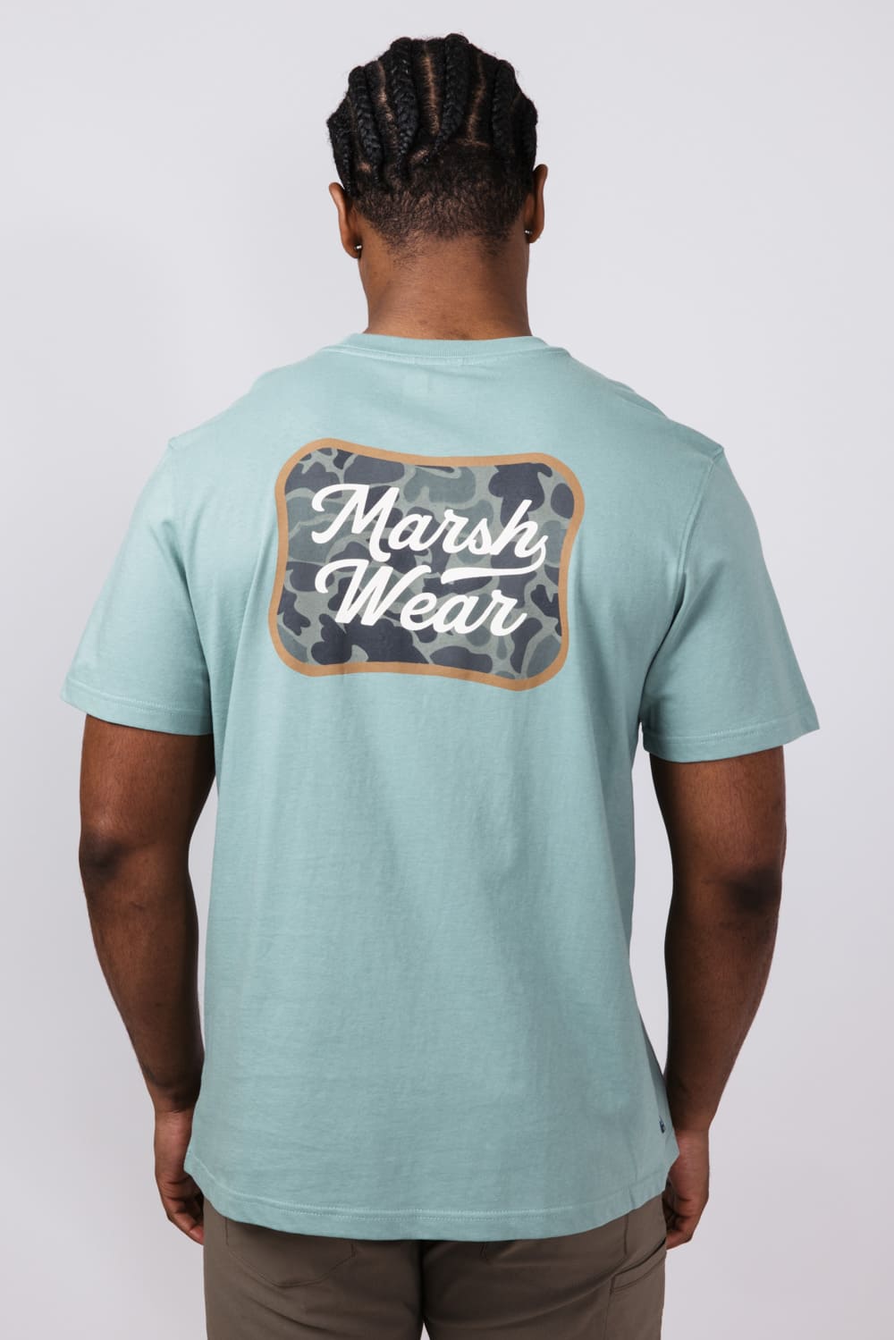 Marsh Wear Roadside Logo T-Shirt for Men in Green