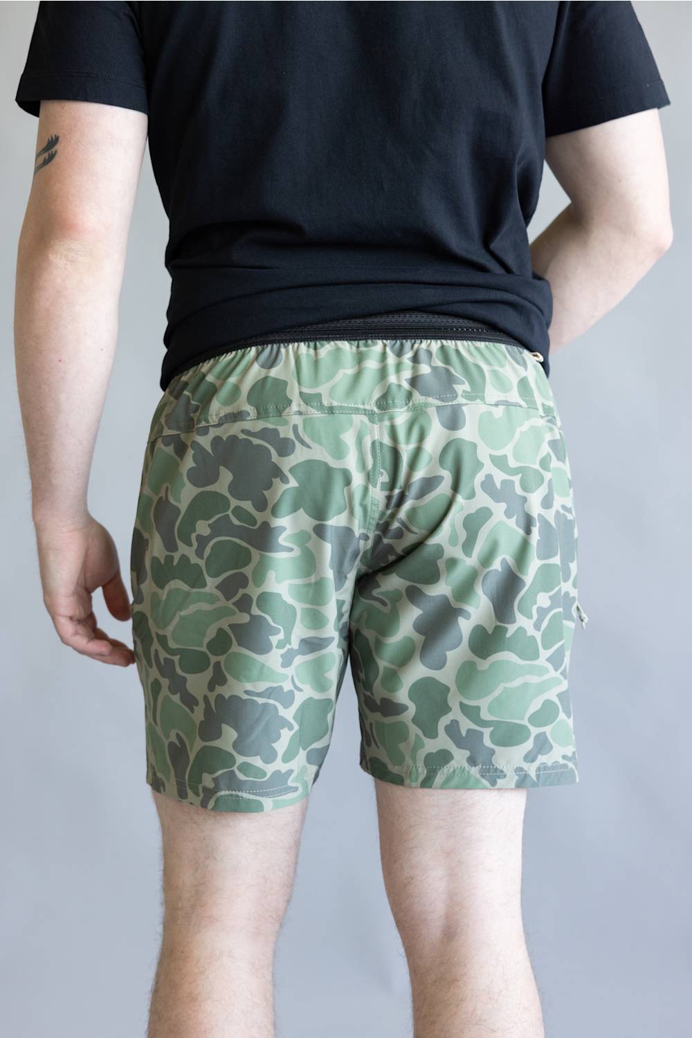 Marsh Wear TideLock 7.5” Boardshorts for Men in Green Mallard Camo