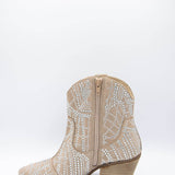 Matisse Heidi Rhinestone Cowboy Booties for Women in Natural