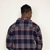 Matix Sherpa Lined Flannel Shacket for Men in Navy