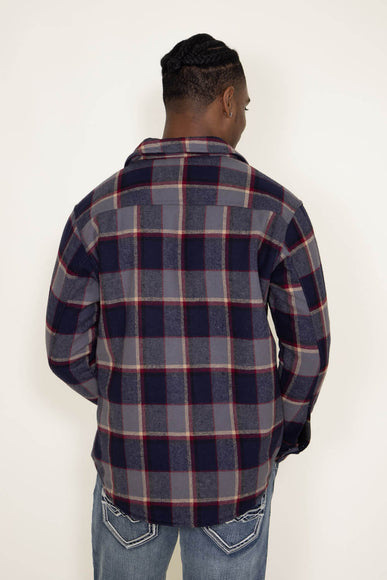Matix Sherpa Lined Flannel Shacket for Men in Navy
