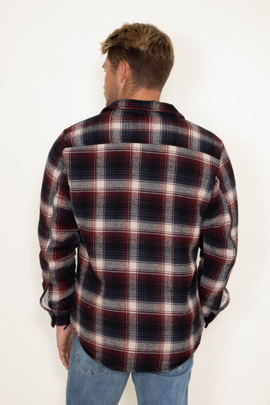 Matix Sherpa Lined Flannel Shacket for Men in Wine