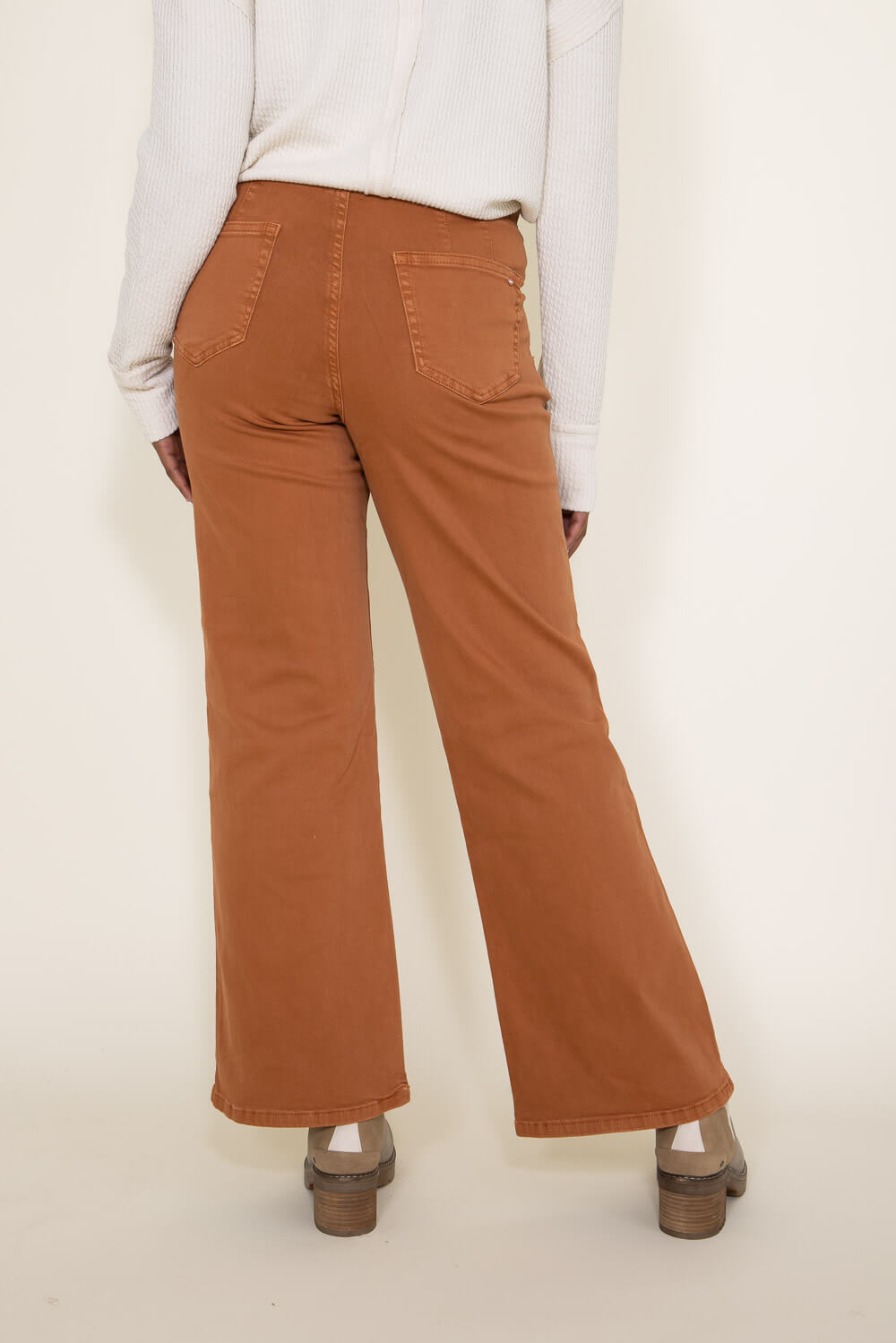 Mica High Rise Wide Leg Jeans for Women in Rustic Orange | MDP-W506CM ...