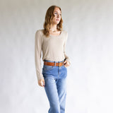 Mica High-Rise Medium Wash Clean Wide Leg Jeans for Women